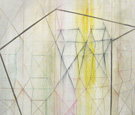 Untitled 30 in x 36 in - Oil - Acrylic Spray Paint on Panel - 2009
