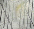Untitled 30 in x 36 in - Oil - Acrylic Spray Paint on Panel - 2009